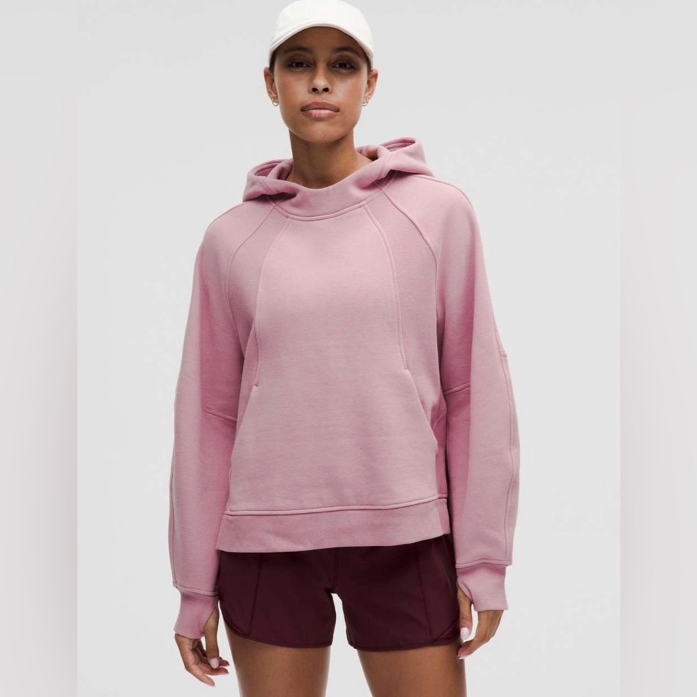 Lululemon Scuba Oversized Side slit Hoodie in Rose Blush
